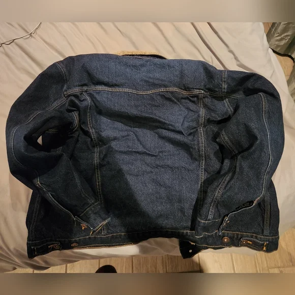 Men's XXL Wrangler Sherpa Denim Jean Jacket - Picture 9 of 10